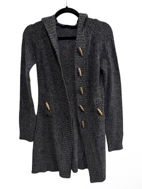 Takeout Women's Hooded Toggle Cardigan - Charcoal Gray